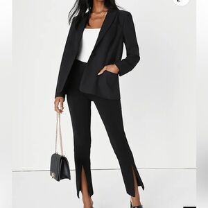 Lulu’s Black High-Waisted Trouser Pants size XS